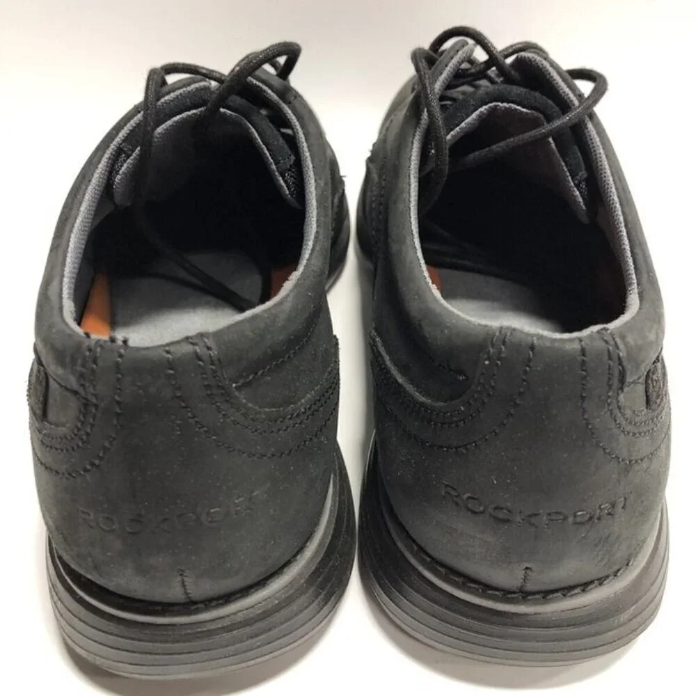 Rockport Men’s Garett Plain Toe Oxford Shoes Black, Size 10.5M